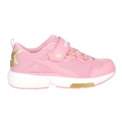 DIADORA 女大童專業慢跑輕量鞋-超寬楦-運動 童鞋 反光 DA11086 粉紅金白