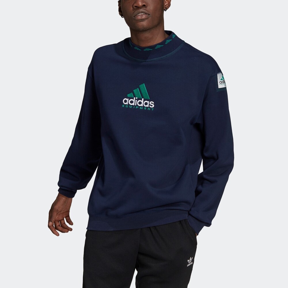 Adidas Eqt Crewneck HG8095 男 長袖上衣 大學T 運動 休閒 柔軟 舒適 國際版 深藍