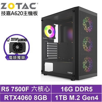 技嘉A620平台[止戰神官]R5-7500F/RTX 4060/16G/1TB_SSD