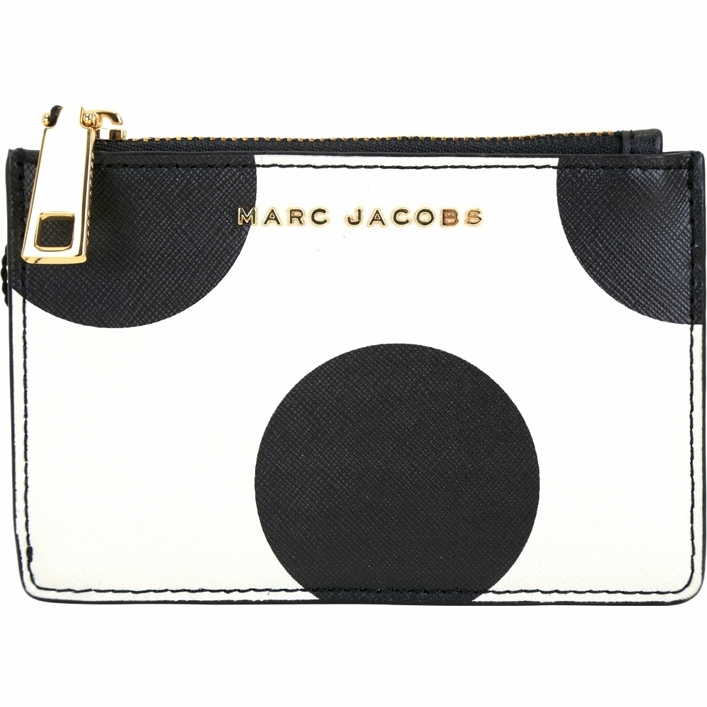 MARC JACOBS 黑白圓點印花鑰匙/零錢包