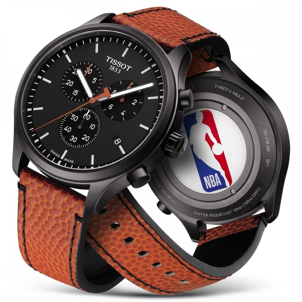 TISSOT 天梭 官方授權 韻馳系列 CHRONO XL 計時 NBA 限定款收藏家紀念錶-45mm T1166173605108