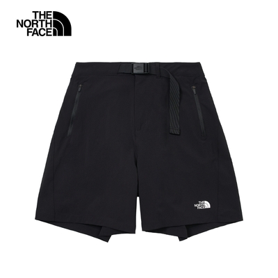 【The North Face 官方旗艦】北面女款黑色吸濕排汗涼感休閒短褲｜87VPJK3