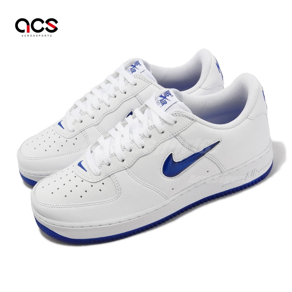 Nike 休閒鞋Air Force 1 Low Retro 男鞋白藍皮革經典低筒FN5924-102