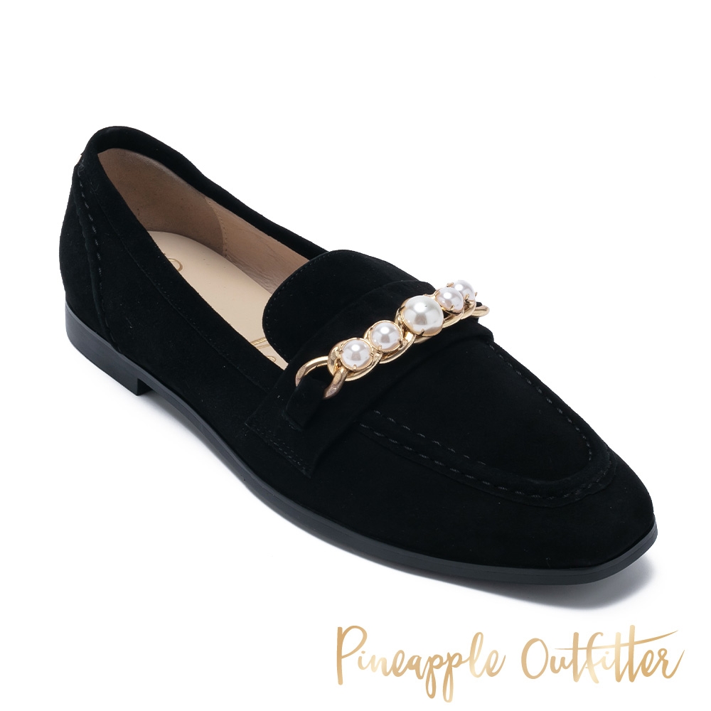Pineapple Outfitter- MAHLER 羊皮珍珠鍊樂福鞋-絨黑