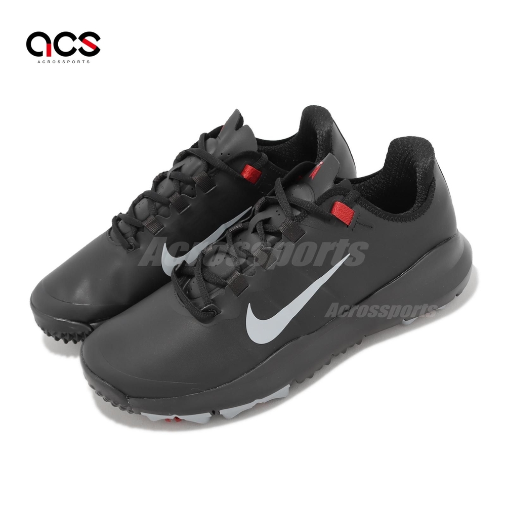 Nike 高爾夫球鞋 TW 13 男鞋 寬楦 黑 紅 老虎伍茲 可拆式鞋釘 皮革 支撐 復古 運動鞋 DR5753-016