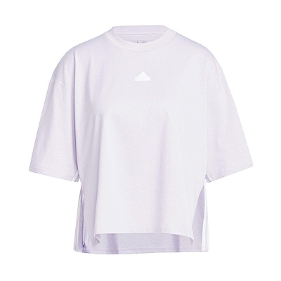 Adidas Dance Tee IS0877 女 短袖 上衣 運動 休閒 舞蹈 兩側開衩 寬鬆 舒適 淺紫