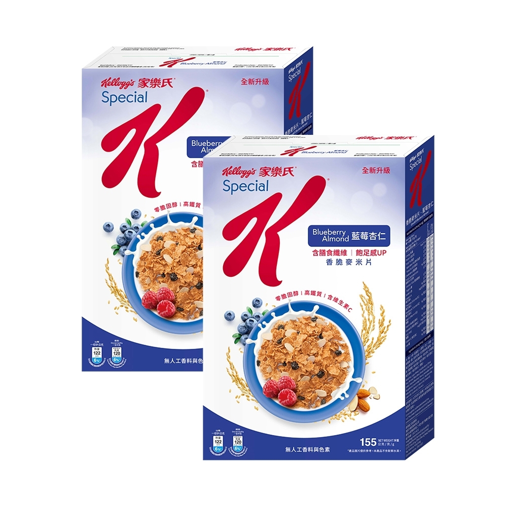 Kellogg's 家樂氏 Special K香脆麥米片-藍莓杏仁(155gx2)