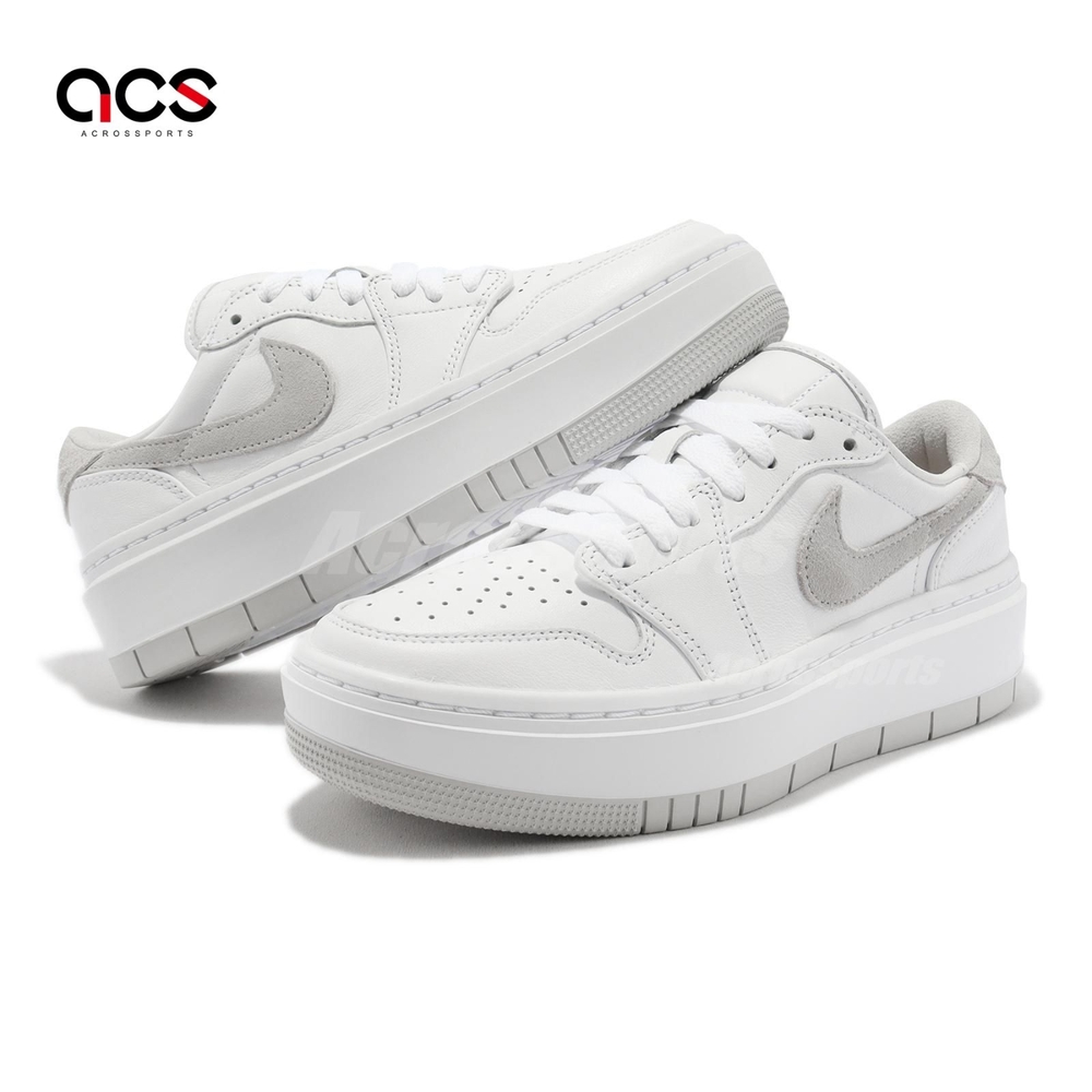 Nike 休閒鞋Air Jordan 1 Elevate Low 女鞋男鞋白灰厚底AJ1 經典DH7004