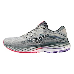 Mizuno Wave Rider 27 SW [J1GD230621] 女 慢跑鞋 運動 路跑 超寬楦 緩震 灰紫粉