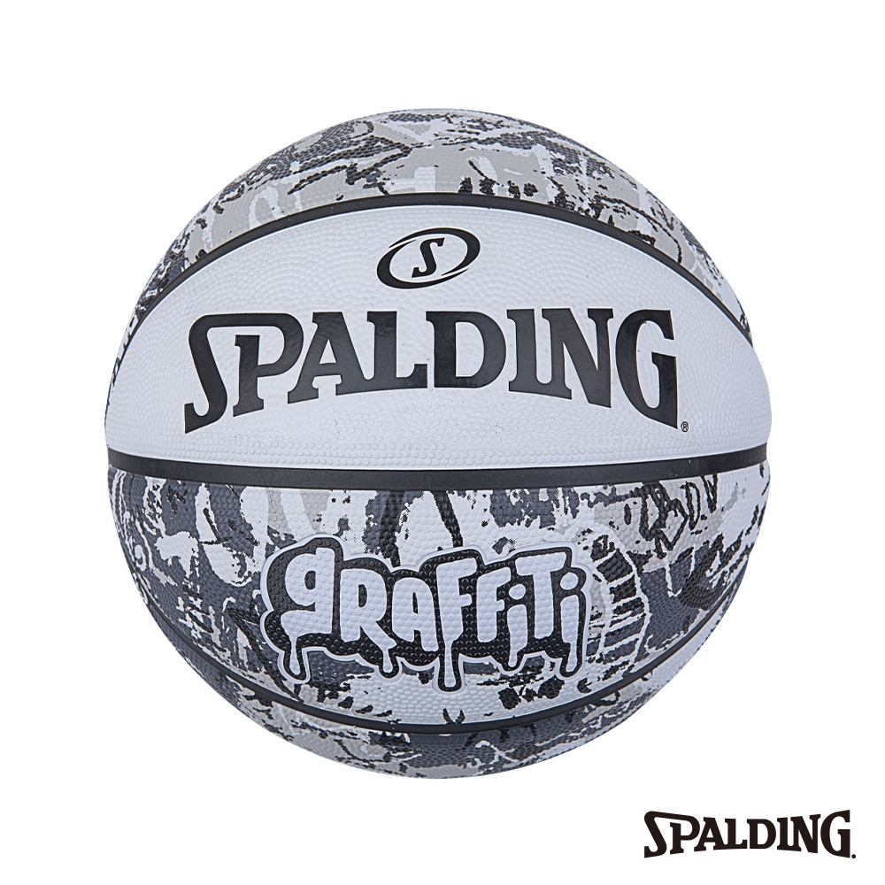 SPALDING 斯伯丁 SP 塗鴉系列 街頭黑白 橡膠款