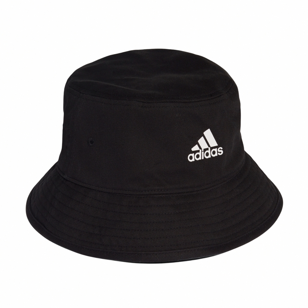 Adidas 漁夫帽 Logo Cotton Bucket 黑 復古 休閒 三線 愛迪達 帽子 H36810