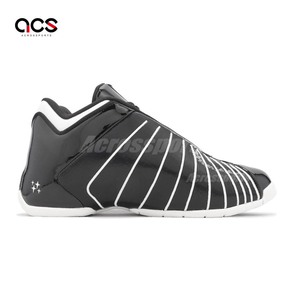 adidas 籃球鞋TMAC 3 Restomod 黑白漆皮撞球八號球男鞋愛迪達GY2395