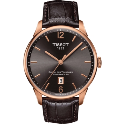 TISSOT 天梭 官方授權 杜魯爾 80小時動力儲存機械錶(T0994073644700)42mm