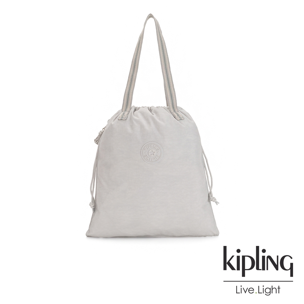 Kipling 探索亮銀灰手提束口包-NEW HIPHURRAY