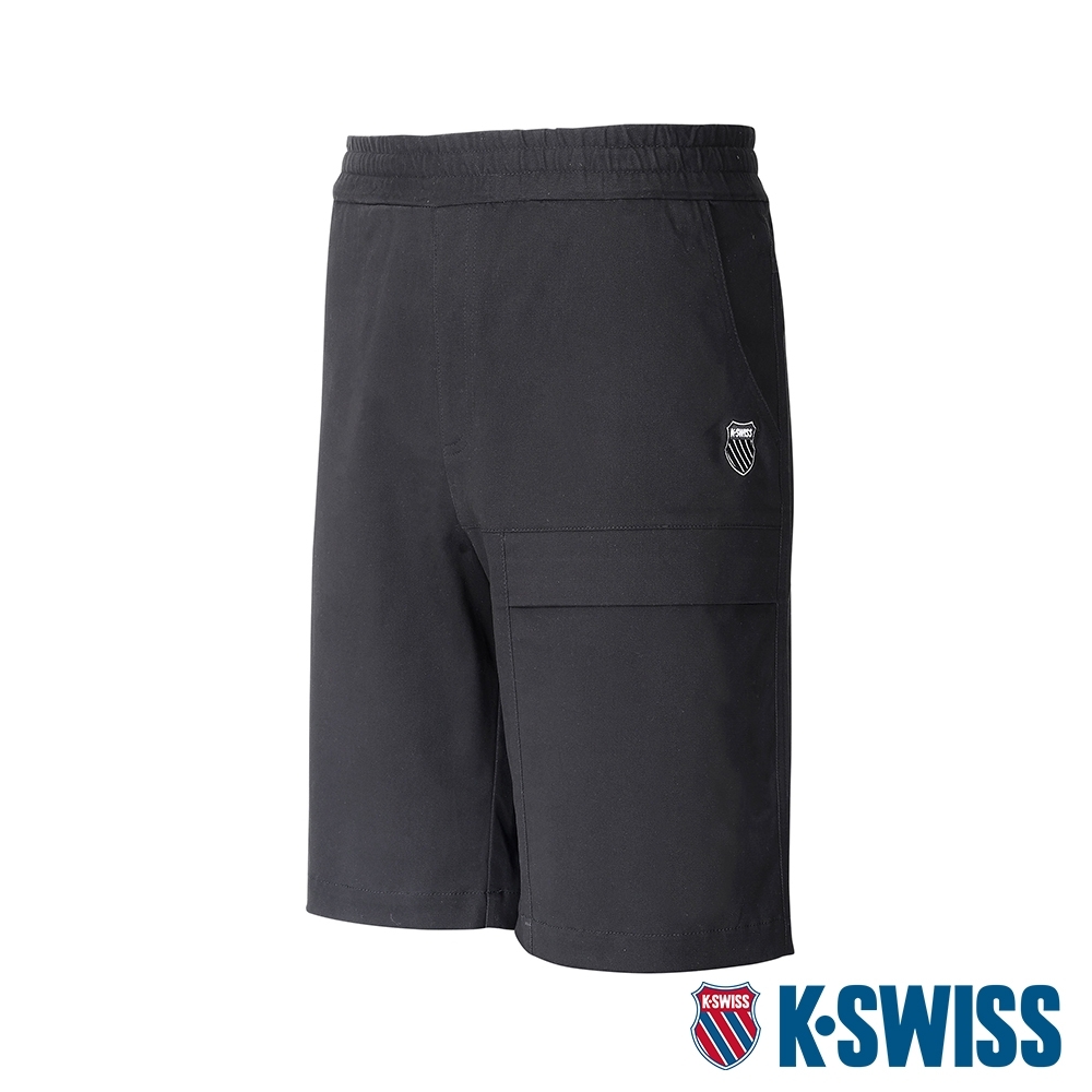 K-SWISS Woven Pocket Shorts棉質休閒短褲-男-黑