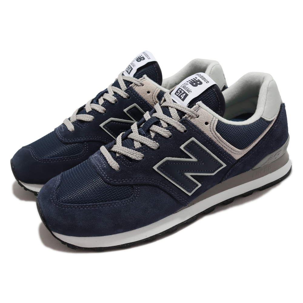 New Balance 休閒鞋 574 男鞋 女鞋 深藍 灰 麂皮 經典 復古 情侶鞋 NB ML574EVND