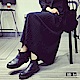 Jilli-ko 鬆緊高腰壓摺紋長裙- 黑/深灰 product thumbnail 1