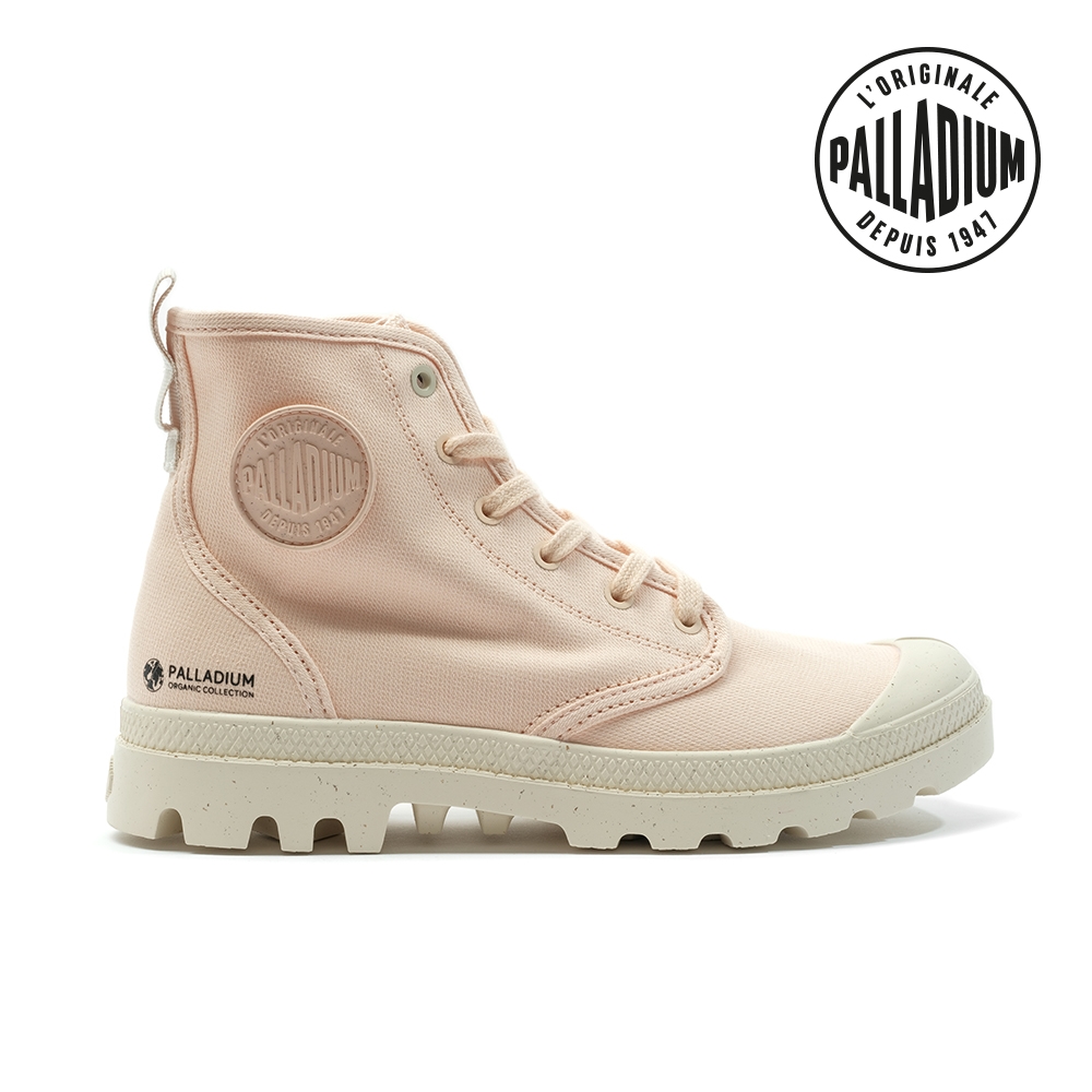 PALLADIUM PAMPA HI ZIP ORGANIC拉鍊有機棉靴/休閒鞋-男鞋/女鞋-裸粉