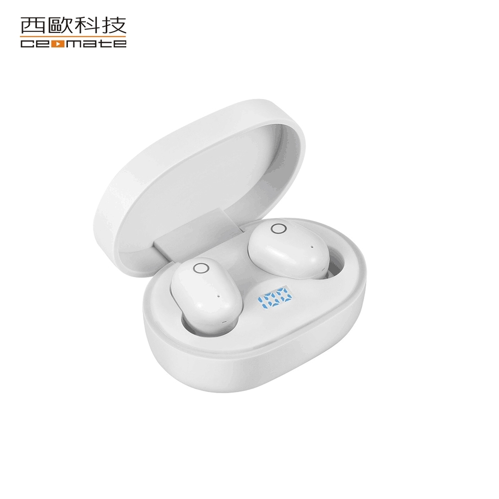 西歐科技 托雷多 無線雙耳立體聲藍牙耳機 CME-BTK900（珍珠白）