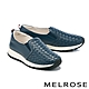 休閒鞋 MELROSE 率性潮感編織造型全真皮厚底休閒鞋－藍 product thumbnail 1