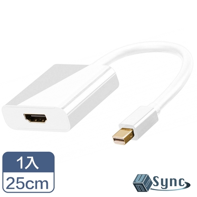 UniSync Macbook Mini DisplayPort轉高畫質影音介面FHD轉接器 25CM