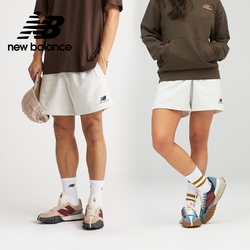 New Balance 中性棉質短褲-米灰色