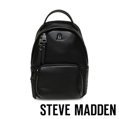 STEVE MADDEN-BBOWIE 壓紋LOGO鍊條後背包-黑色