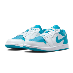 【NIKE 耐吉】休閒鞋 Air Jordan 1 Low White Teal 白洋藍 男鞋 553558-174