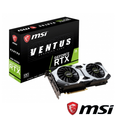 MSI微星 RTX 2080 VENTUS 8G OC 顯示卡