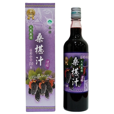 【花蓮桑椹】桑椹汁/無糖600ml(共6瓶)