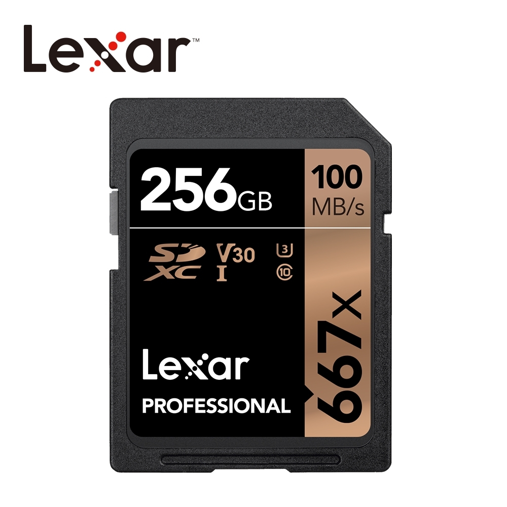 Lexar 667x SDXC 100MB/s UHS-I 記憶卡 256G 公司貨