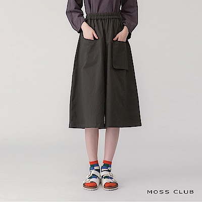 【MOSS CLUB】日系傘狀寬口-長褲(黑色)