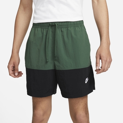 nike as m nk club+ wvn short cb 男運動短褲-黑綠-fb7812323