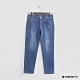 【丹寧節限定】Hang Ten - 女裝 - 微刷破造型牛仔八分褲 - 藍 product thumbnail 1