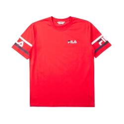 FILA #LINEA ITALIA 短袖圓領T恤-紅 1TET-5402-RD