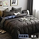 【寢室安居】日式柔絲絨單人床包枕套二件組-伊格深灰 product thumbnail 1