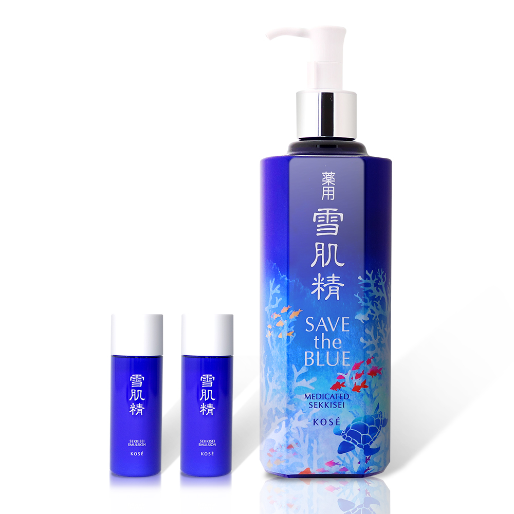 KOSE 高絲藥用雪肌精化妝水珍愛海洋版500ml+雪肌精乳液33mlx2 | 日韓