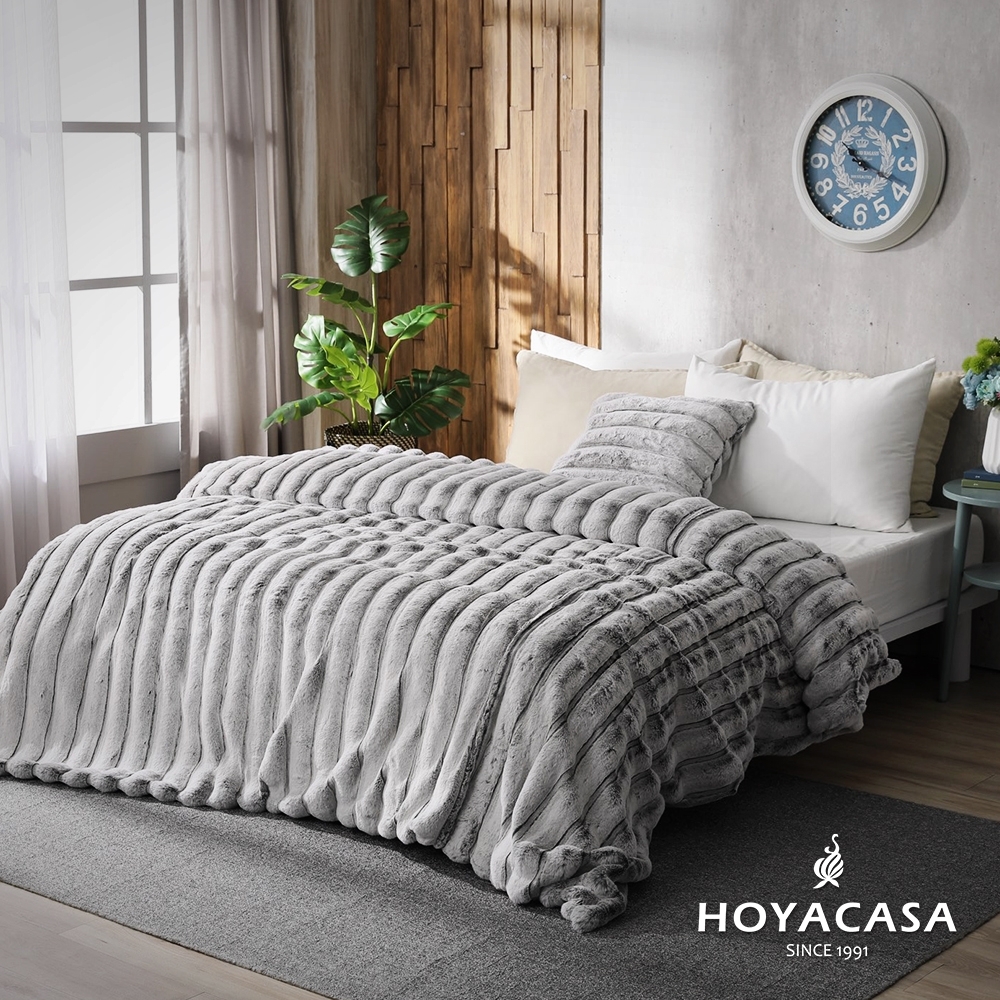 Hoyacasa 雷克斯頂級仿兔毛絨毯 150x210cm 四季毯 空調毯 Yahoo奇摩購物中心