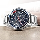 TOMMY HILFIGER / 三眼三針 經典潮流 星期日期 不鏽鋼手錶-藍色/46mm product thumbnail 1