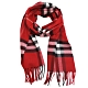 BURBERRY 經典格紋100% 喀什米爾羊毛圍巾(紅) product thumbnail 1