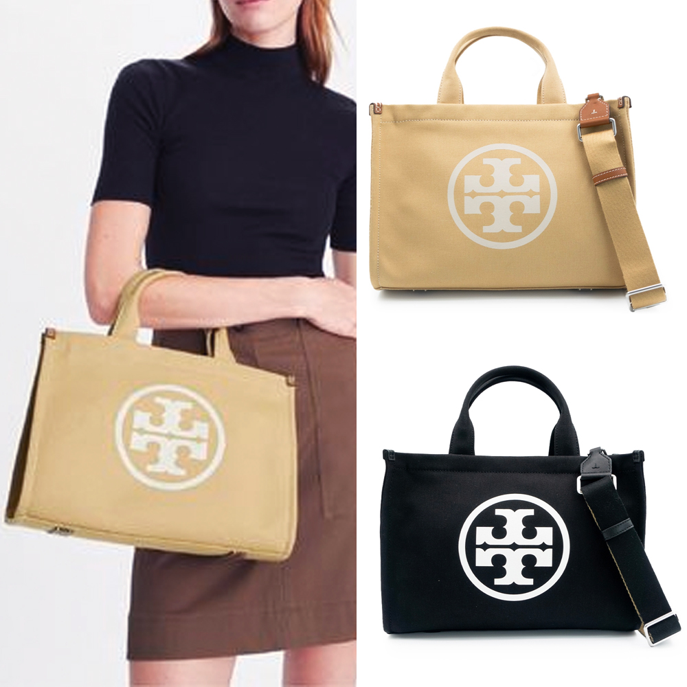 TORY BURCH ELLA 大LOGO帆布兩用托特包 product image 1