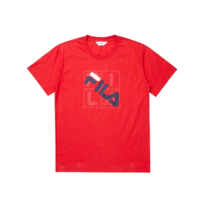 FILA 男短袖圓領T恤-紅色 1TEU-1524-RD