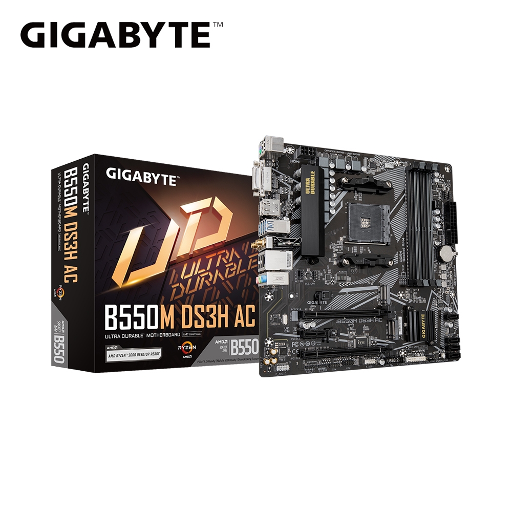 技嘉GIGABYTE B550M DS3H AC AMD主機板