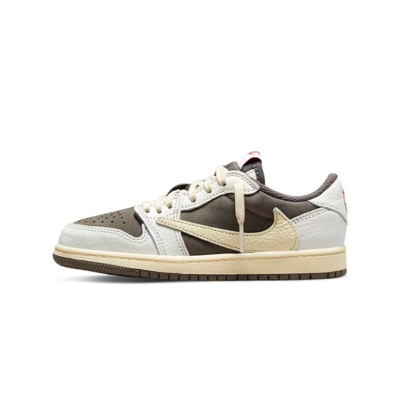 【NIKE 耐吉】Travis Scott Air Jordan 1 PS Reverse Mocha 摩卡 倒鉤 中童 DO5442-162(Travis Scott)