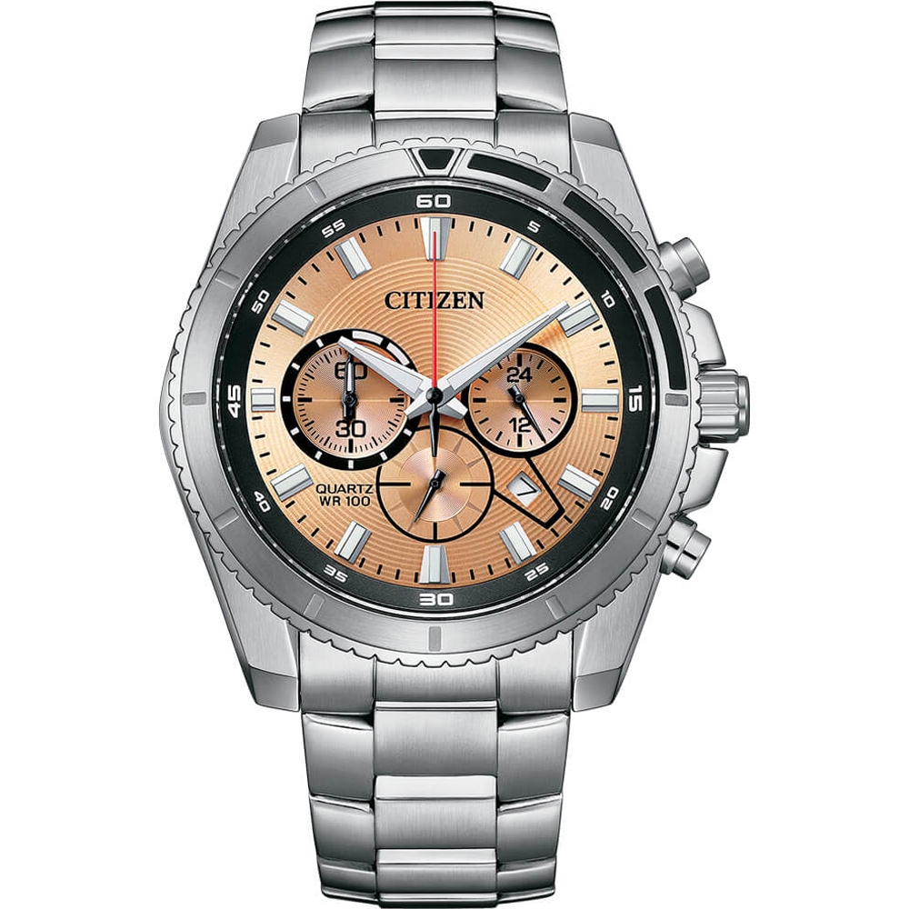 CITIZEN 星辰 Chronograph 紳男計時手錶(AN8200-50X)銀色面/44mm