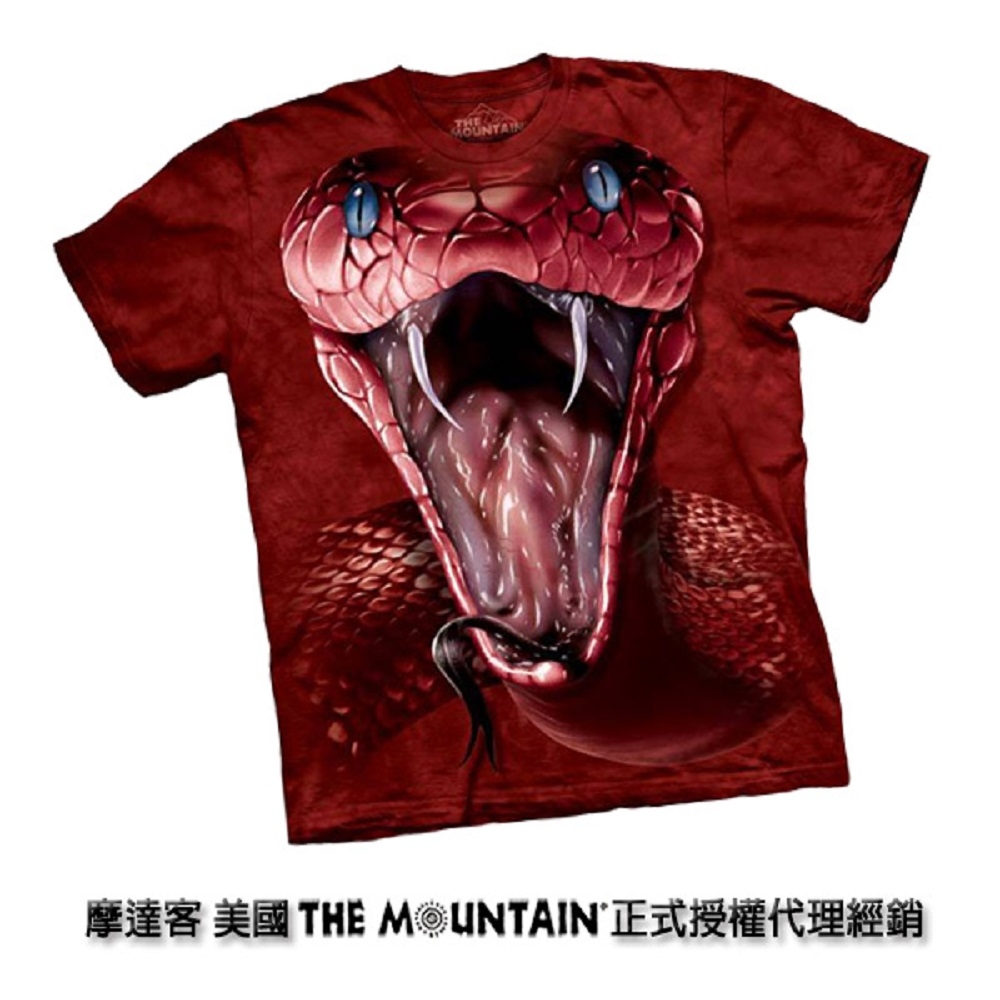 【摩達客】美國The Mountain都會系列 紅曼巴蛇 中性修身短袖T恤