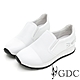 GDC-軟Q底真皮沖孔運動風簡約舒適休閒鞋-白色 product thumbnail 1