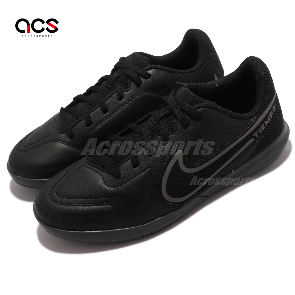 Nike 足球鞋 JR Legend 9 Club IC 女鞋 海外限定 反光 舒適 避震 足球訓練 黑 灰 DA1332004
