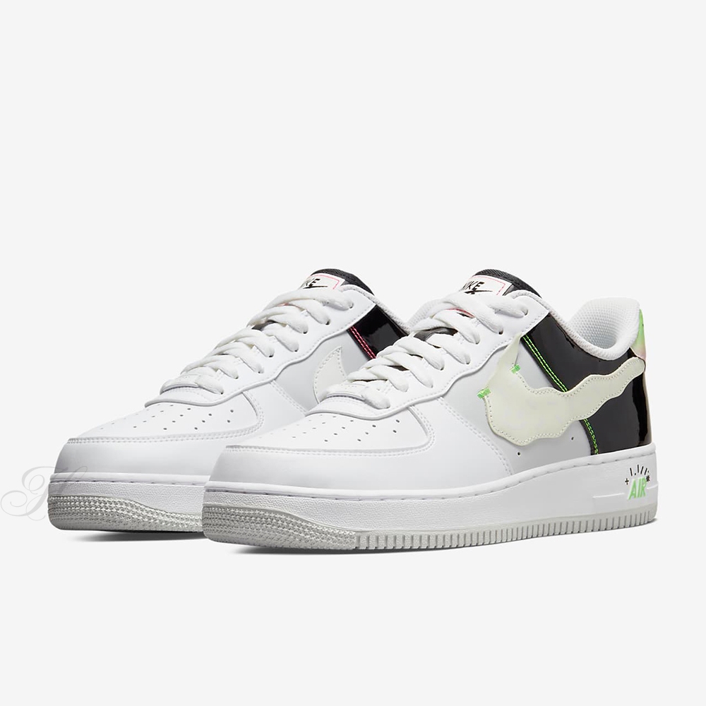 NIKE 運動鞋  休閒鞋 AF1 皮革 男鞋 白黑 DV1229111 AIR FORCE 1 07 LV8