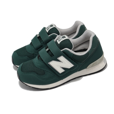 New Balance 休閒鞋 313 Wide 中童 寬楦 綠 白 網布 麂皮 緩震 魔鬼氈 小朋友 NB PO313JK2-W